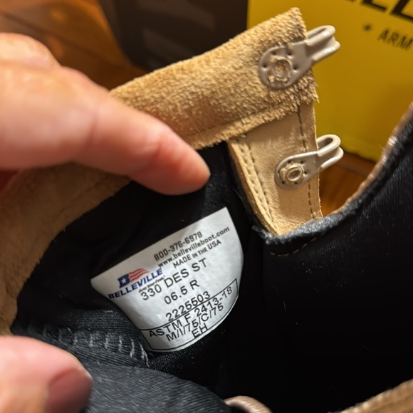 Belleville 330 DES ST Men’s 8” Desert Tan Hot Weather Steel Toe Flight Boot. - Picture 7 of 10